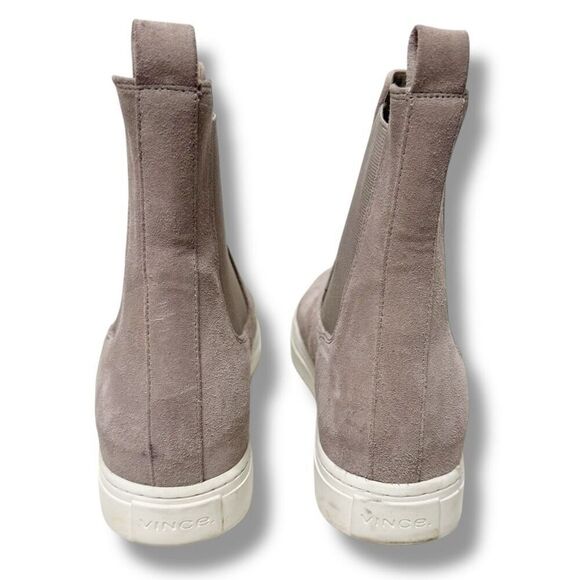 Vince Women's Norman-b Woodsmoke Grey Suede Ankle Boot Rubber Sole Size 8M / 38 - Picture 3 of 7